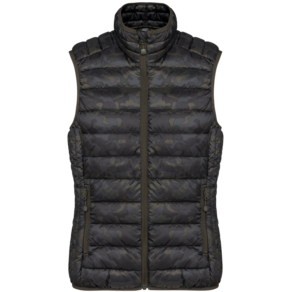 K6114 - Leichte Damen-Steppweste - Jungle Camo