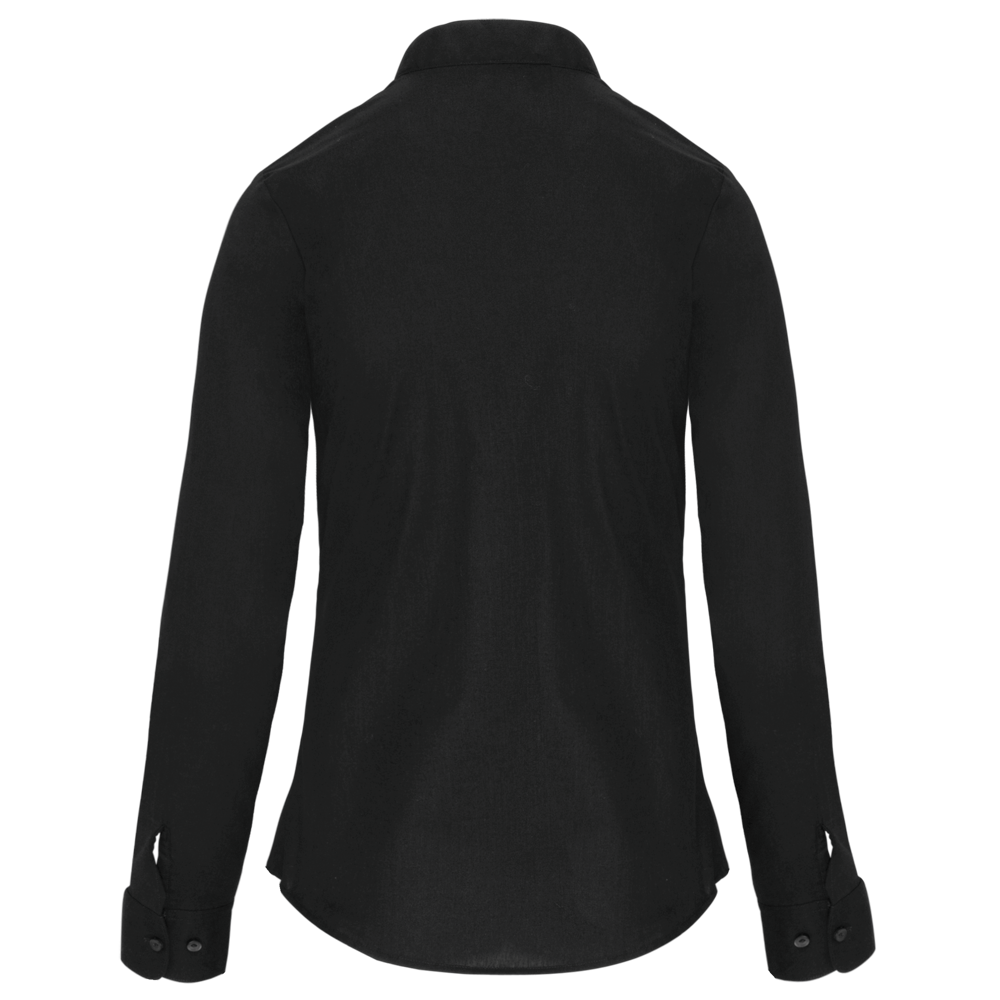 K514C - Damen hemdbluse mao-kragen langarm