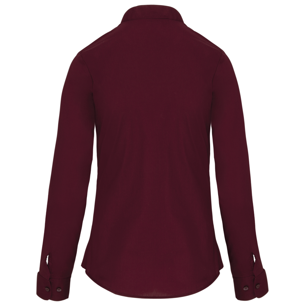 K514C - Damen hemdbluse mao-kragen langarm