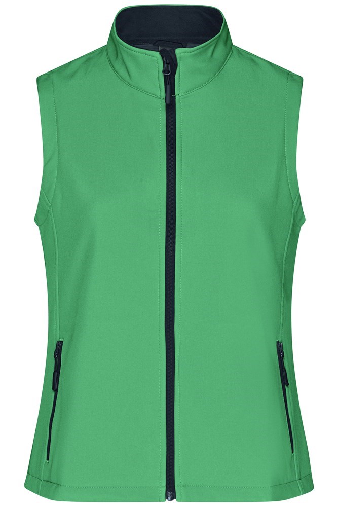 Ladies' Promo Softshell Vest - Green/navy (ca. Pantone 354EC
5395C)
