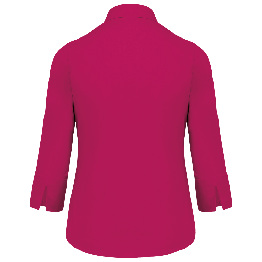 K558C - Popeline Hemd Baumwollpolyester 3/4-Ärmel pflegeleicht für Damen