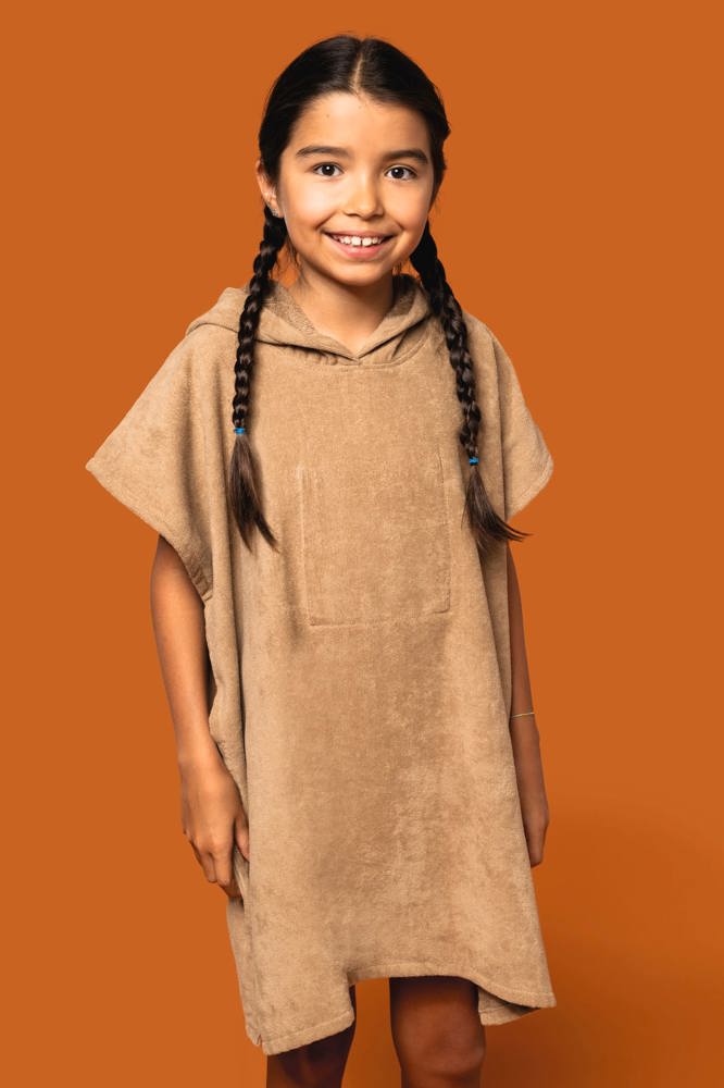 PA582 - Kinder-Frottee-Poncho mit Kapuze