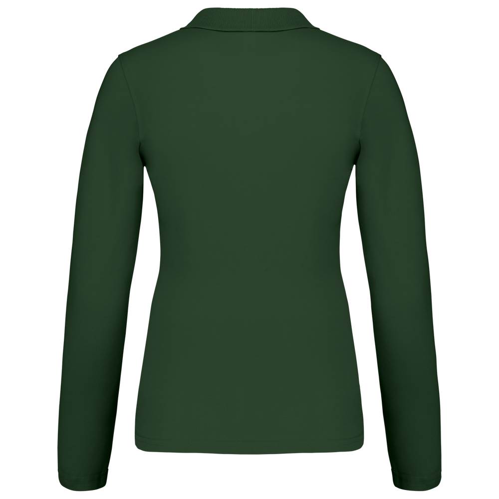 K257C - Damen Langarm-Polohemd. Baumwollpiqué