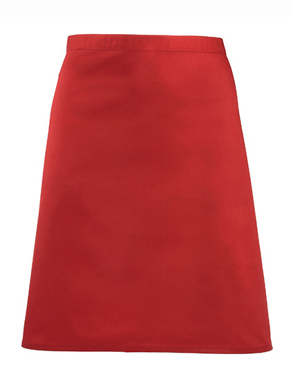 Premier Workwear - Colours Collection Mid Length Apron - Red (ca. Pantone 200C)