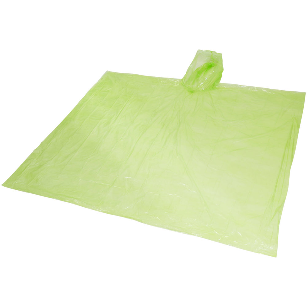 Mayan Regenponcho mit Aufbewahrungstasche aus recyceltem Kunststoff - limone