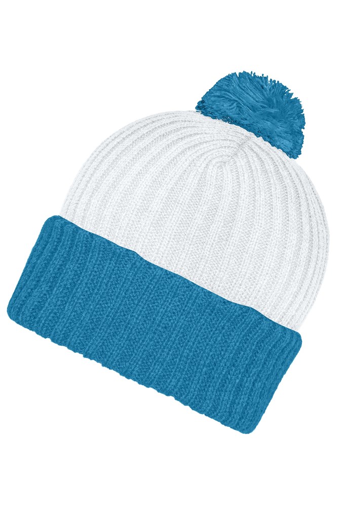 Knitted Cap with Pompon