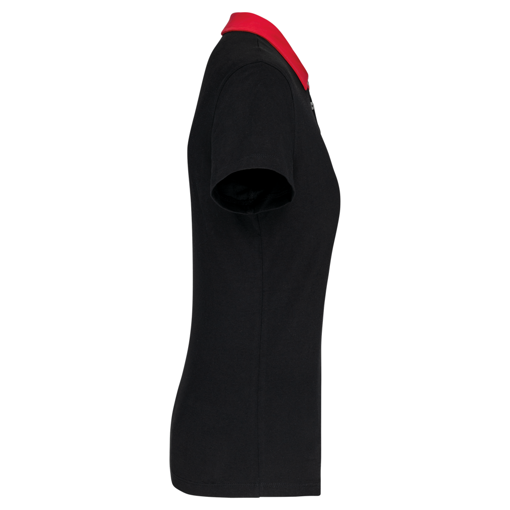 K261 - Zweifarbiges Jersey-Polohemd für Damen