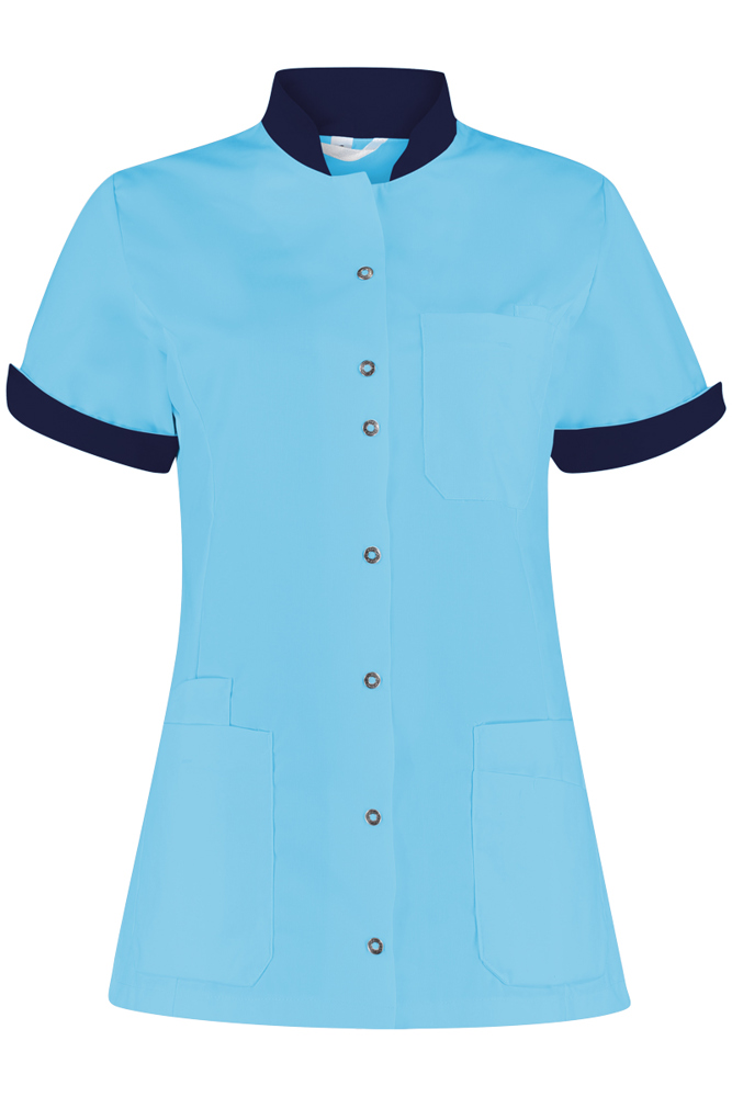 Damenjacke Mila - Azurblau mit dunkelblauem Kontrast