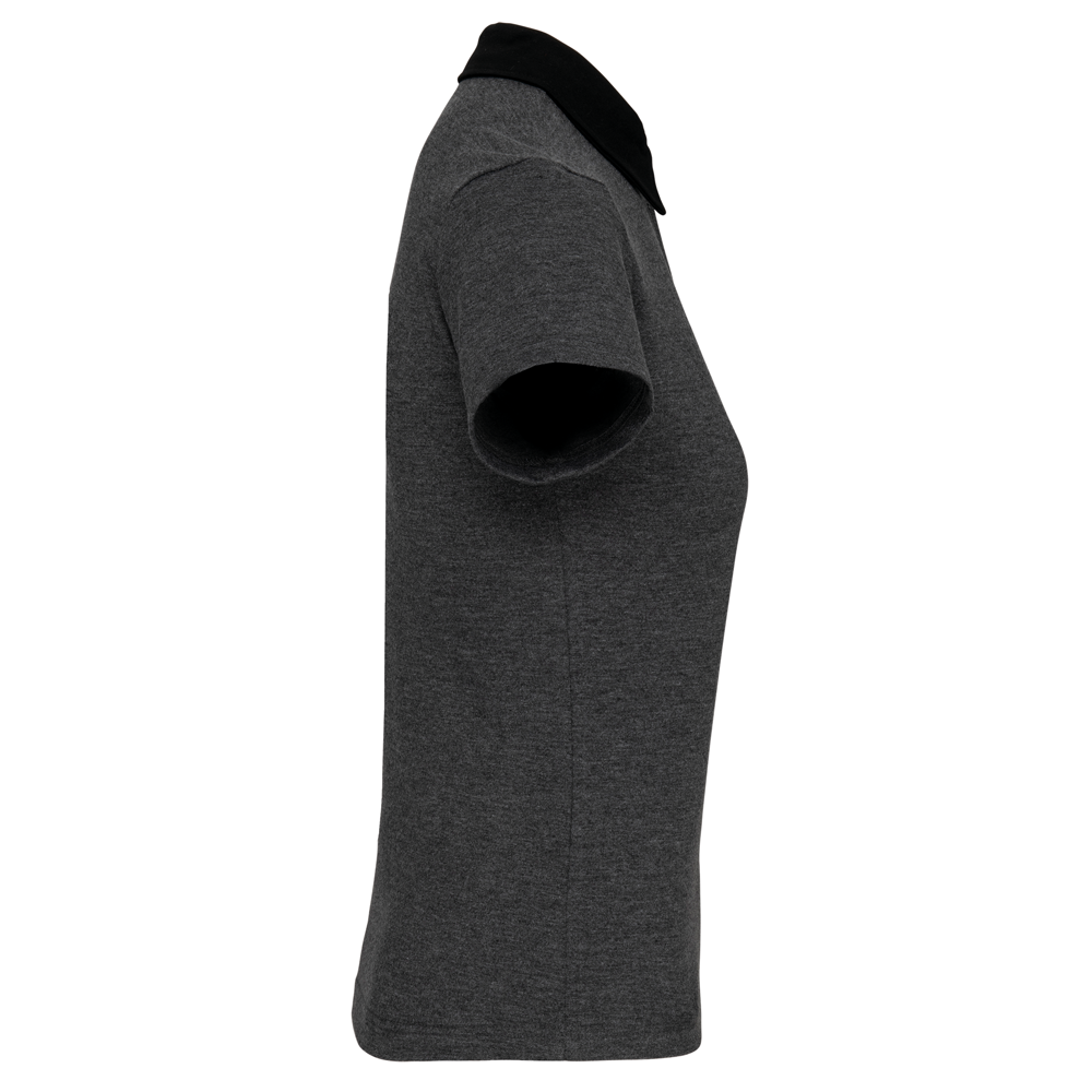 K261 - Zweifarbiges Jersey-Polohemd für Damen
