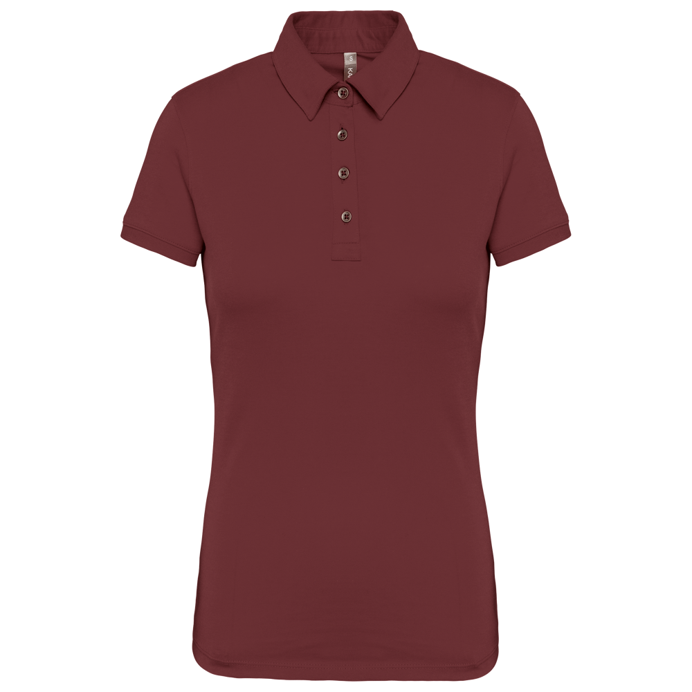 K263 - Jersey-Kurzarm-Polohemd für Damen - Wine