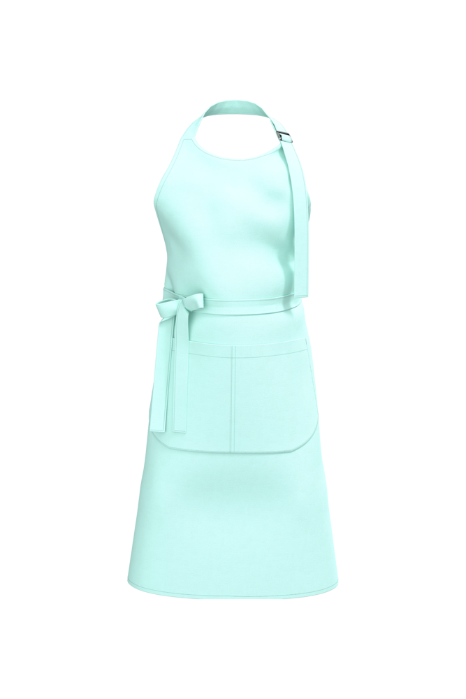 K8007 - Bio-Baumwolle Schürze mit Tasche - Ice Mint