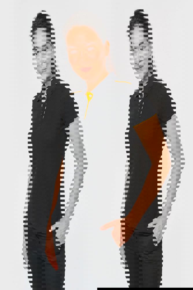 WK271 - Damen-Polohemd Day To Day mit kontrastfarbenen, kurzen Ärmeln