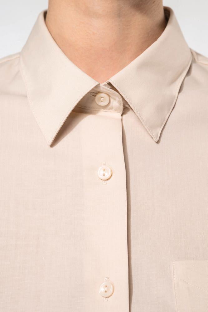 K558C - Popeline Hemd Baumwollpolyester 3/4-Ärmel pflegeleicht für Damen