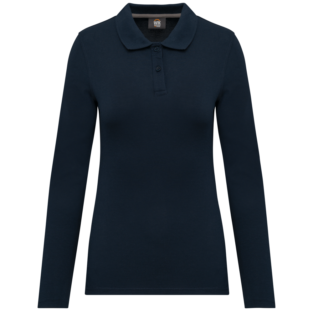 - Langarm-Polohemd für Damen - navy