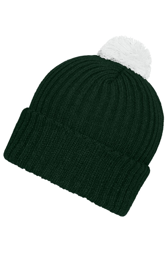 Knitted Cap with Pompon