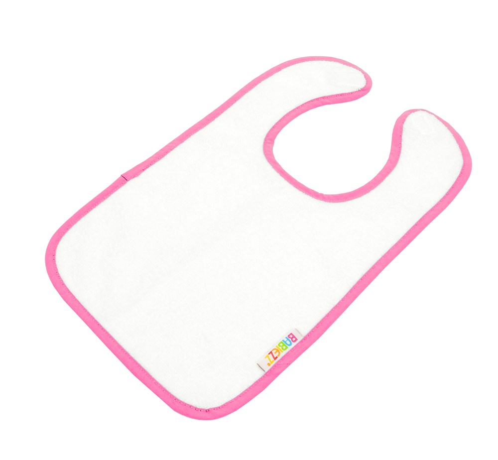Babiezz® SUBLI Baby Lätzchen Weiß/Rosa