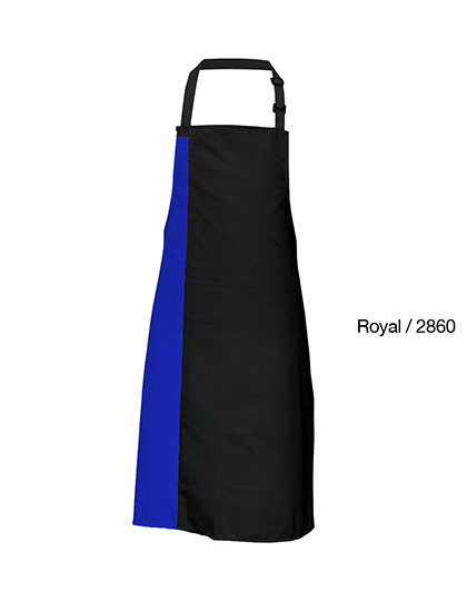 Link Kitchen Wear - Duo Apron - Black, Royal (ca. Pantone 286)