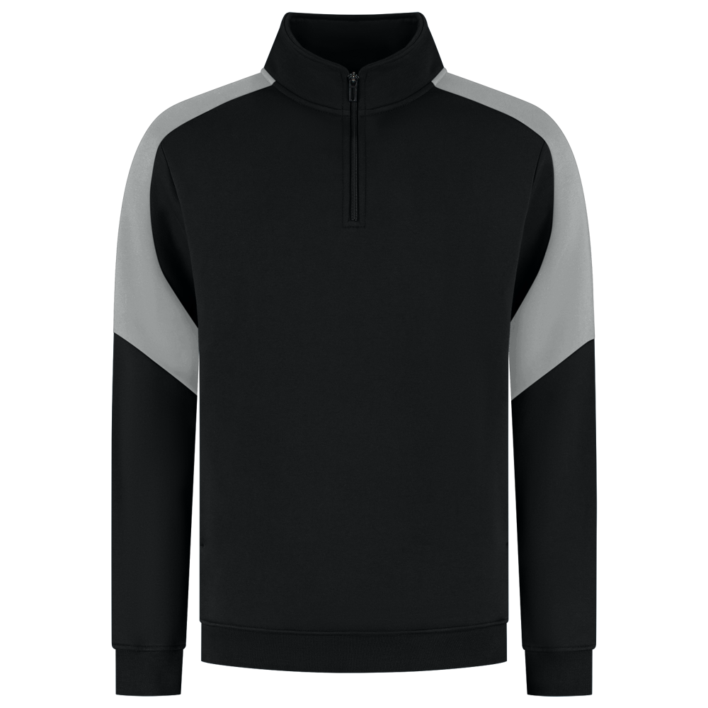 1/4 Zip Sweatshirt Bicolor Redefined - BlackGrey