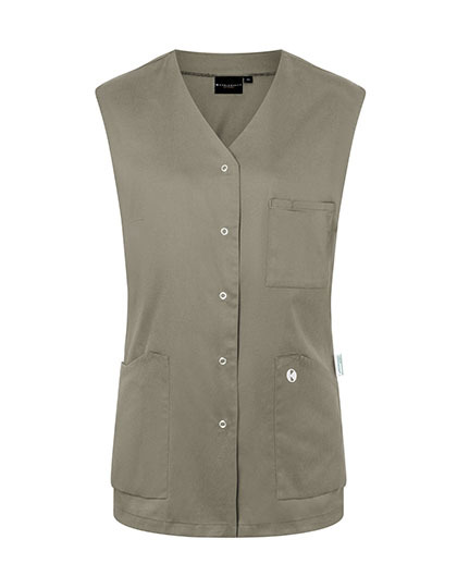 Karlowsky - Ärmelloser Damenkasack Essential - Sage (ca. Pantone 416C)