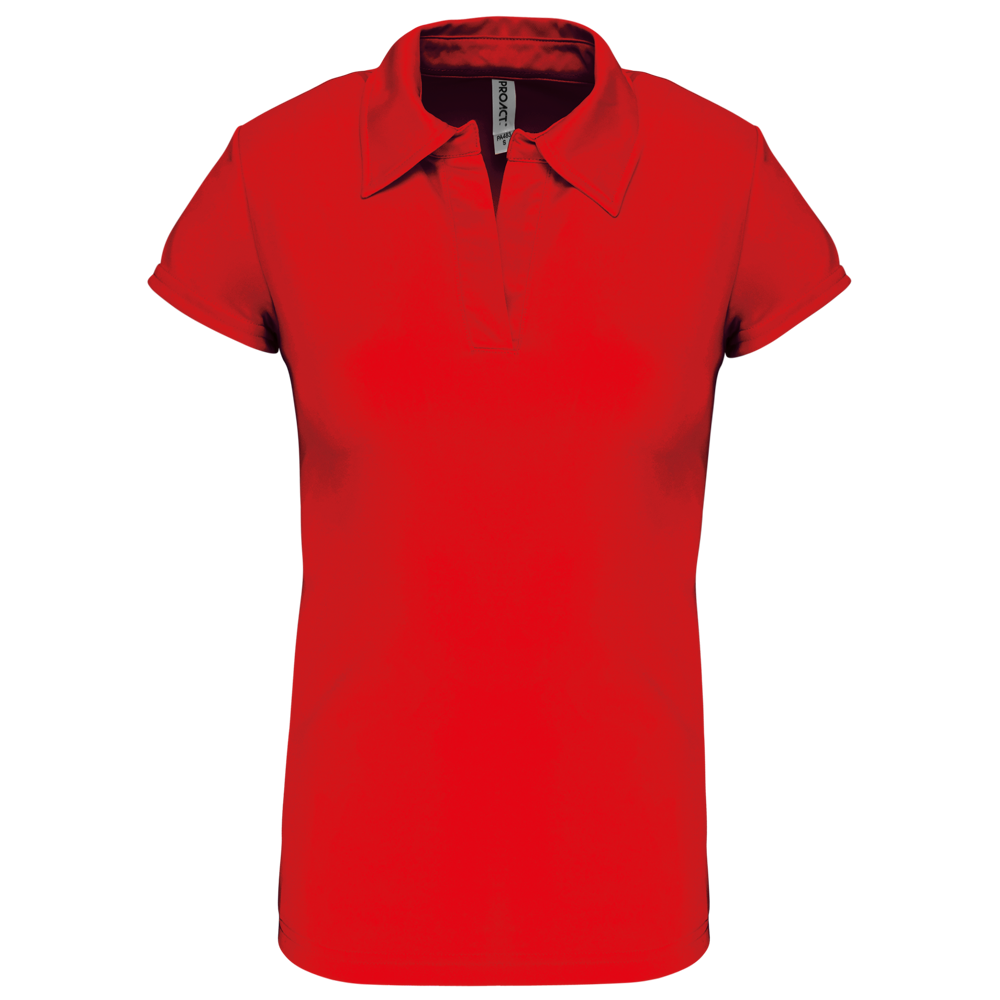 - Damen Sport Funktions-Poloshirt - Red