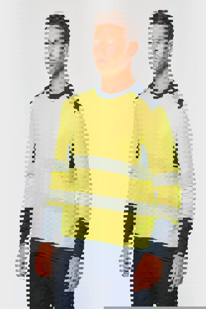 WK361 - Recyceltes Sicherheits-T-Shirt mit langen Ärmeln