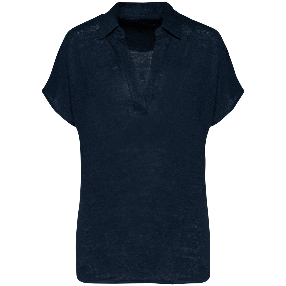 SP221 - Damen-Polohemd aus Leinen - Navy Blue
