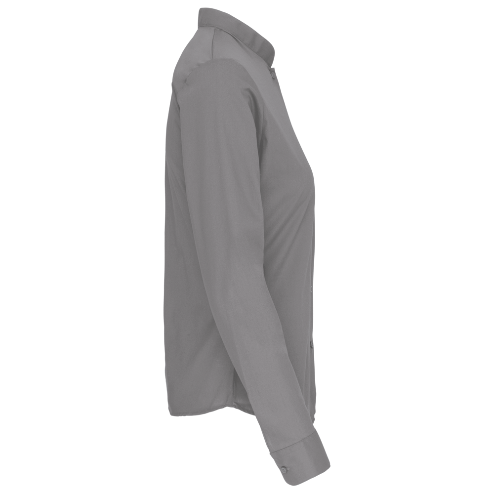 K514C - Damen hemdbluse mao-kragen langarm