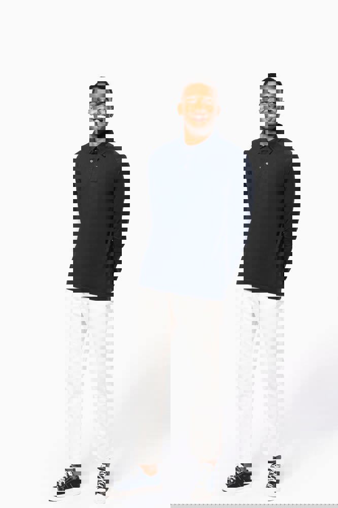 K264 - Langarm-Polohemd für Herren aus Jersey