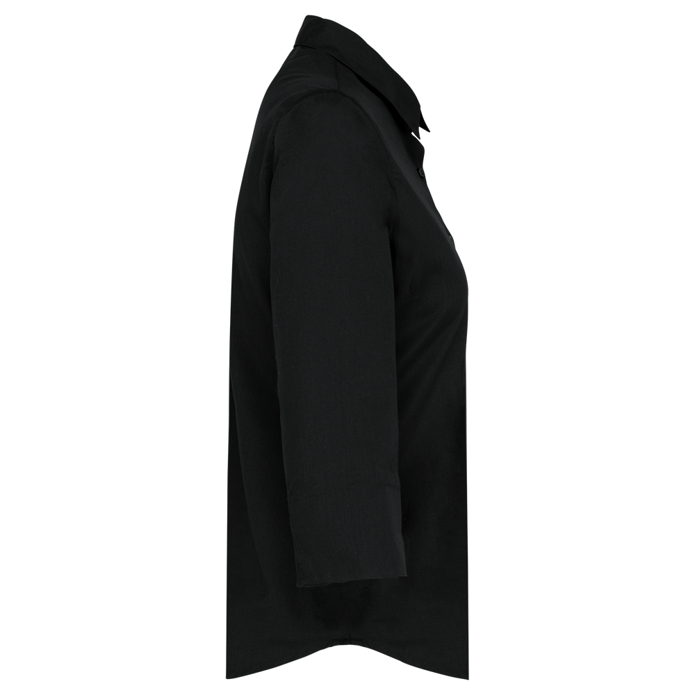 K558C - Popeline Hemd Baumwollpolyester 3/4-Ärmel pflegeleicht für Damen