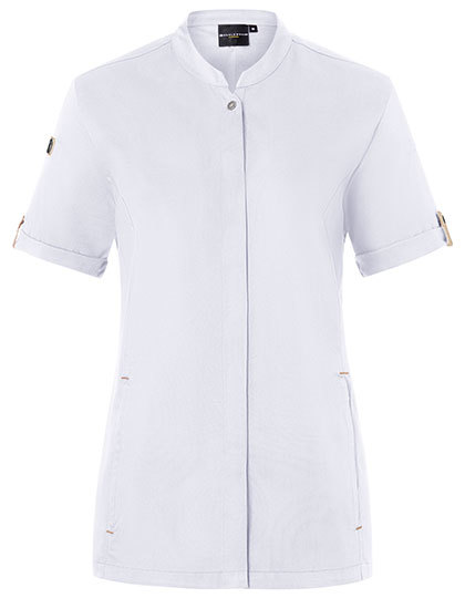 Karlowsky - Damenkochjacke Green-Generation Kurzarm - White