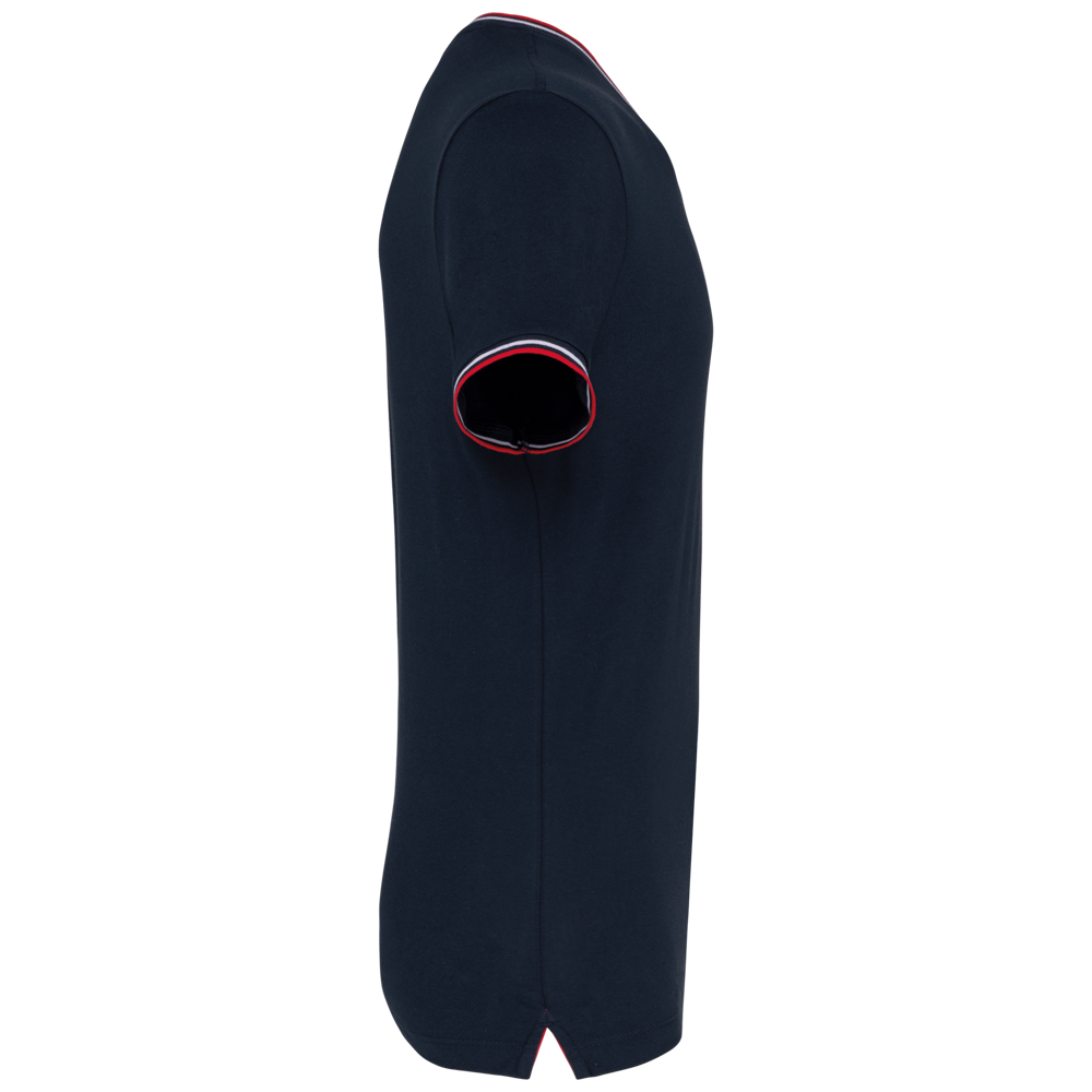 K374 - Herren T-Shirt aus Piqué-Trikot mit V-Ausschnitt