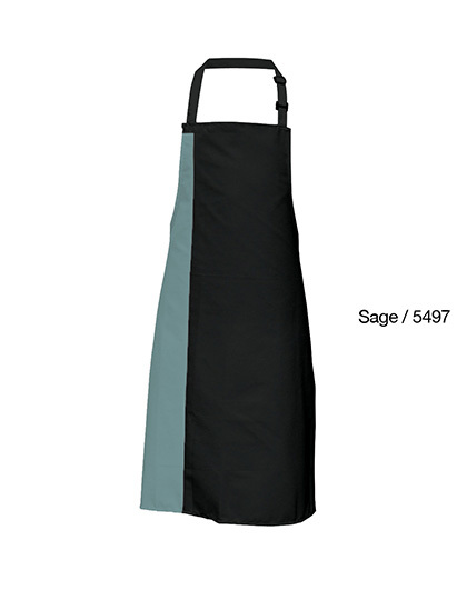 Link Kitchen Wear - Duo Apron - Black, Sage (ca. Pantone 5497)