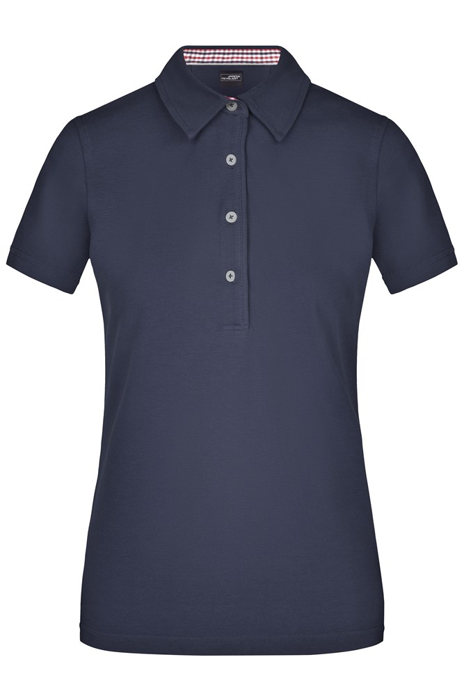 Ladies' Plain Polo - Navy/red-navy-white (ca. Pantone 296C
194C
white)