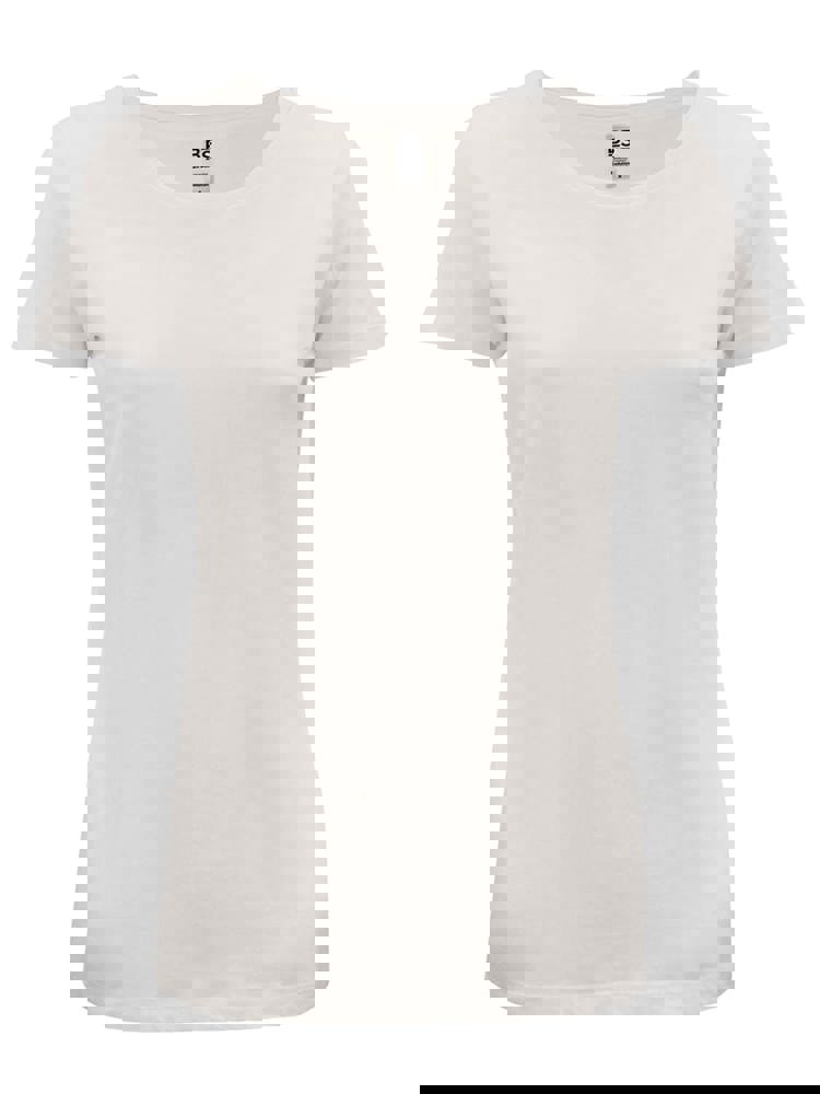 BS Evolution Damen-T-Shirt, 150 g/m2, 100 % Bio-Baumwolle - Helles Weiß