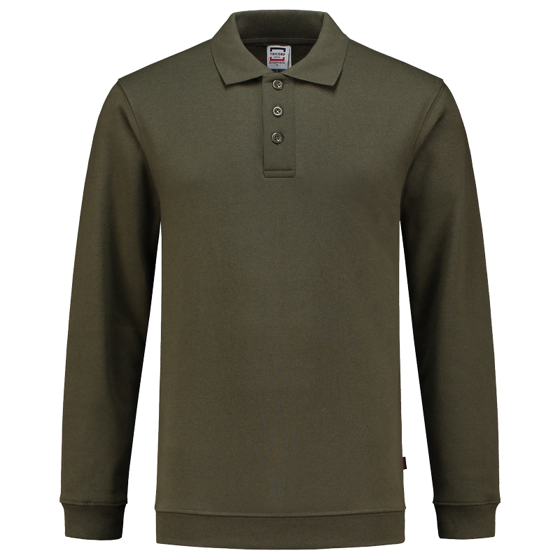 TRICORP Sweatshirt Polokragen und Bund - Army
