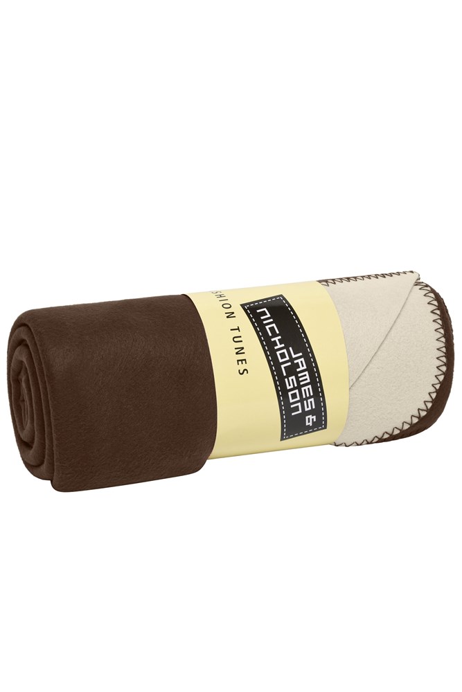 Bonded Fleece Blanket - Brown/cream (ca. Pantone 476C
7527C)