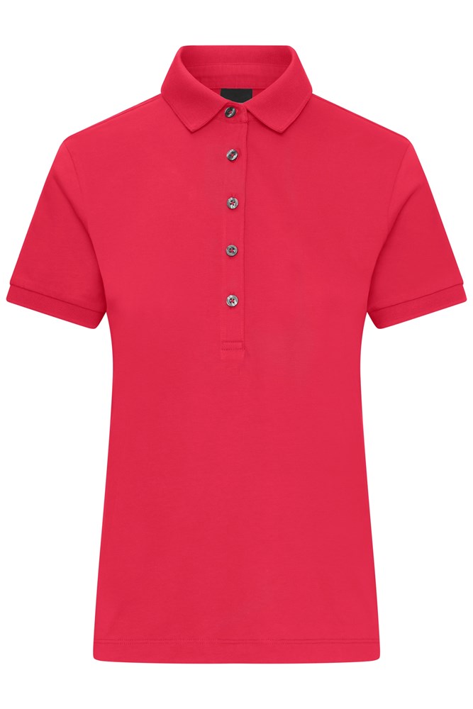Ladies' Mercerised Polo - Light-red (ca. Pantone 186C)