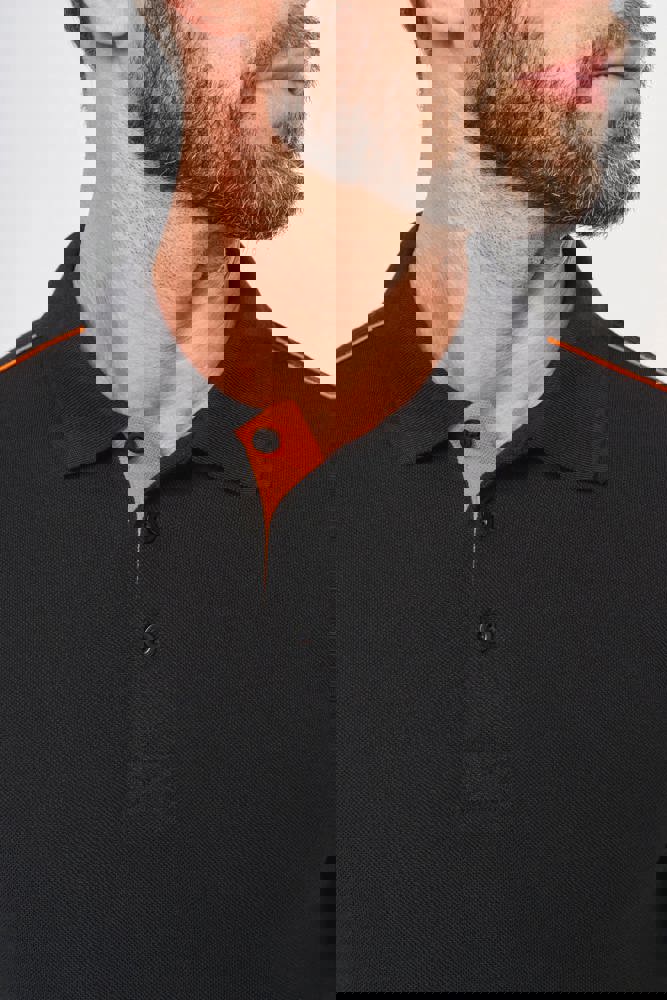 WK270 - Polo Day To Day mit kontrastfarbenen, kurzen Ärmeln