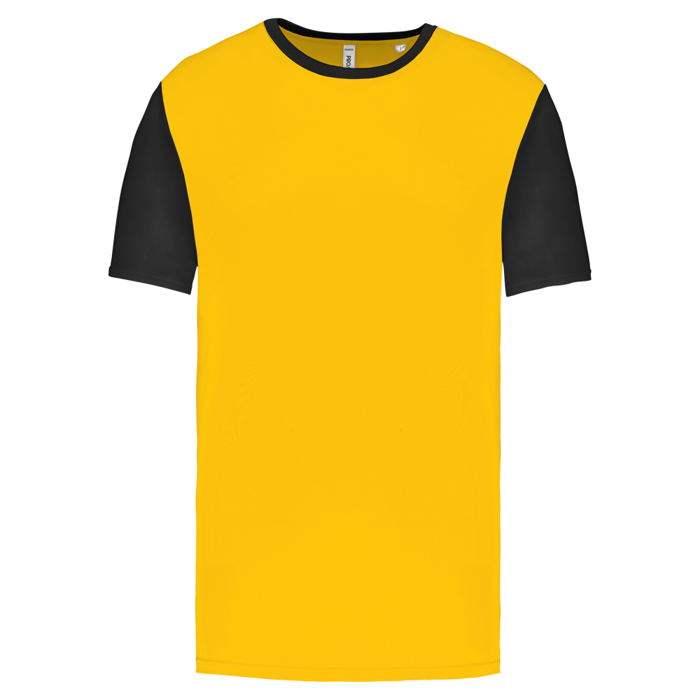 PA4023 - Zweifarbiges Kurzarmtrikot für Erwachsene - Sporty Yellow / Black