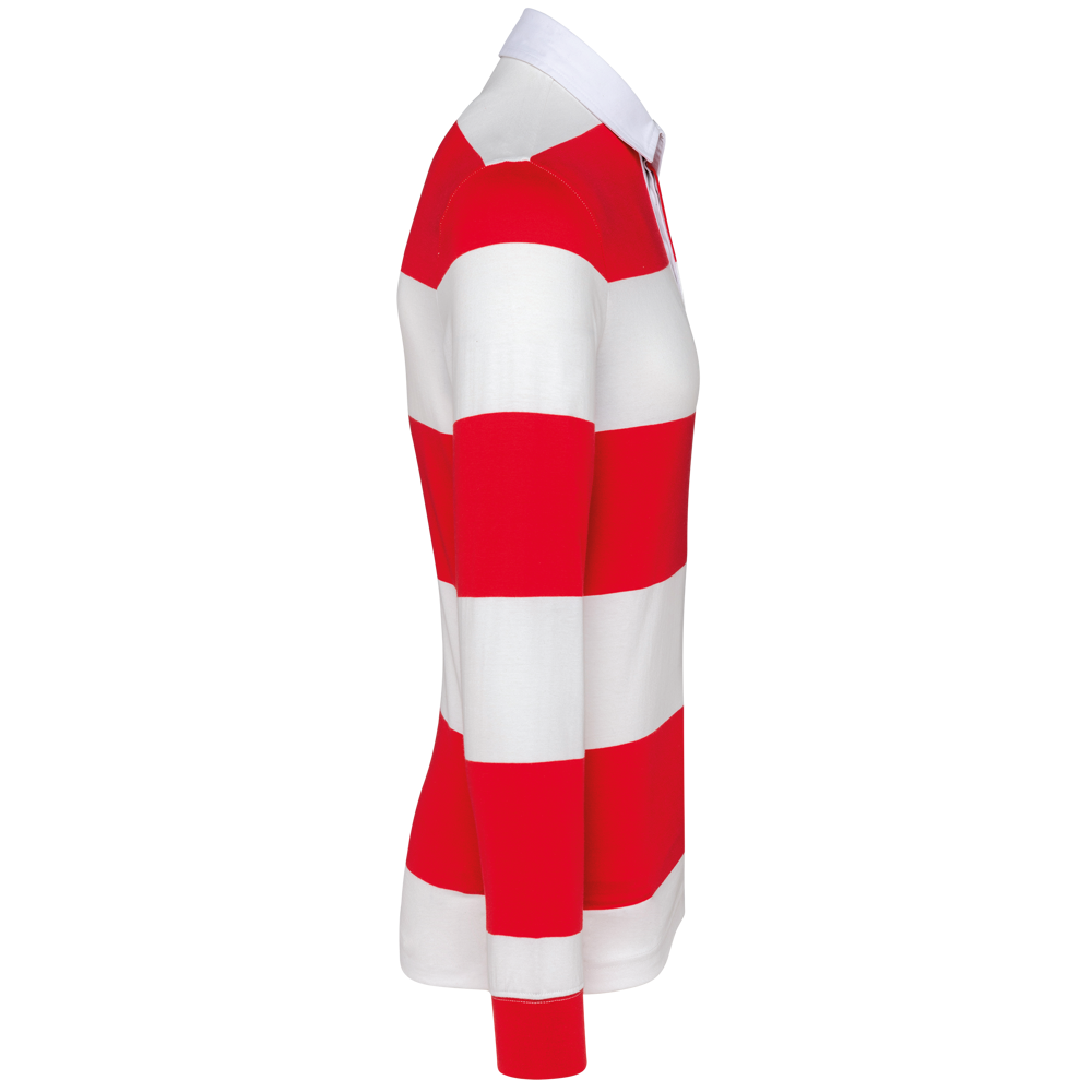 K285 - Gestreiftes Polohemd mit langen Ärmeln, Unisex