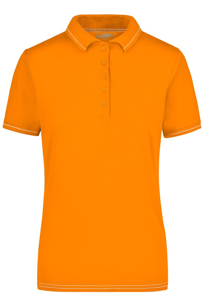Ladies' Elastic Polo - Orange/white (ca. Pantone 1495C
white)