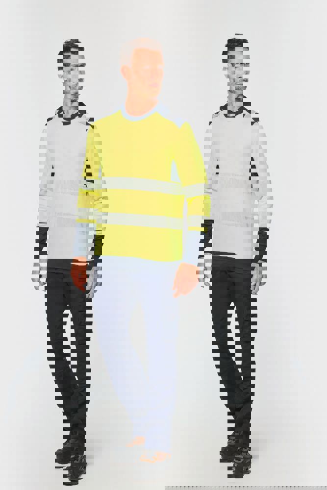 WK361 - Recyceltes Sicherheits-T-Shirt mit langen Ärmeln