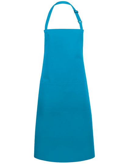 Karlowsky - Latzschürze Basic mit Tasche und Schnalle - Turquoise (ca. Pantone 639C)