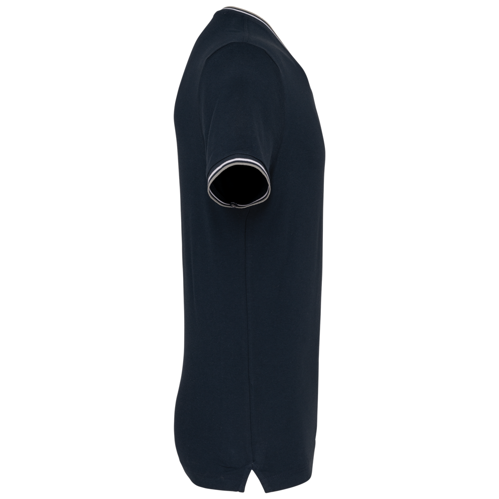 K374 - Herren T-Shirt aus Piqué-Trikot mit V-Ausschnitt