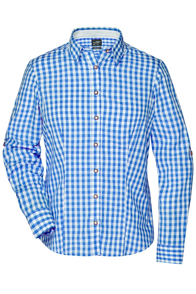 Ladies' Traditional Shirt - Royal/white (ca. Pantone 286C
white)