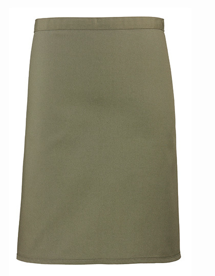 Premier Workwear - Colours Collection Mid Length Apron - Olive (ca. Pantone 378C)