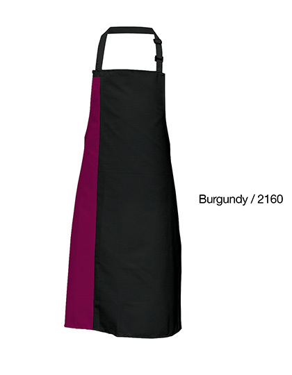 Link Kitchen Wear - Duo Apron - Black, Burgundy (ca. Pantone 216)