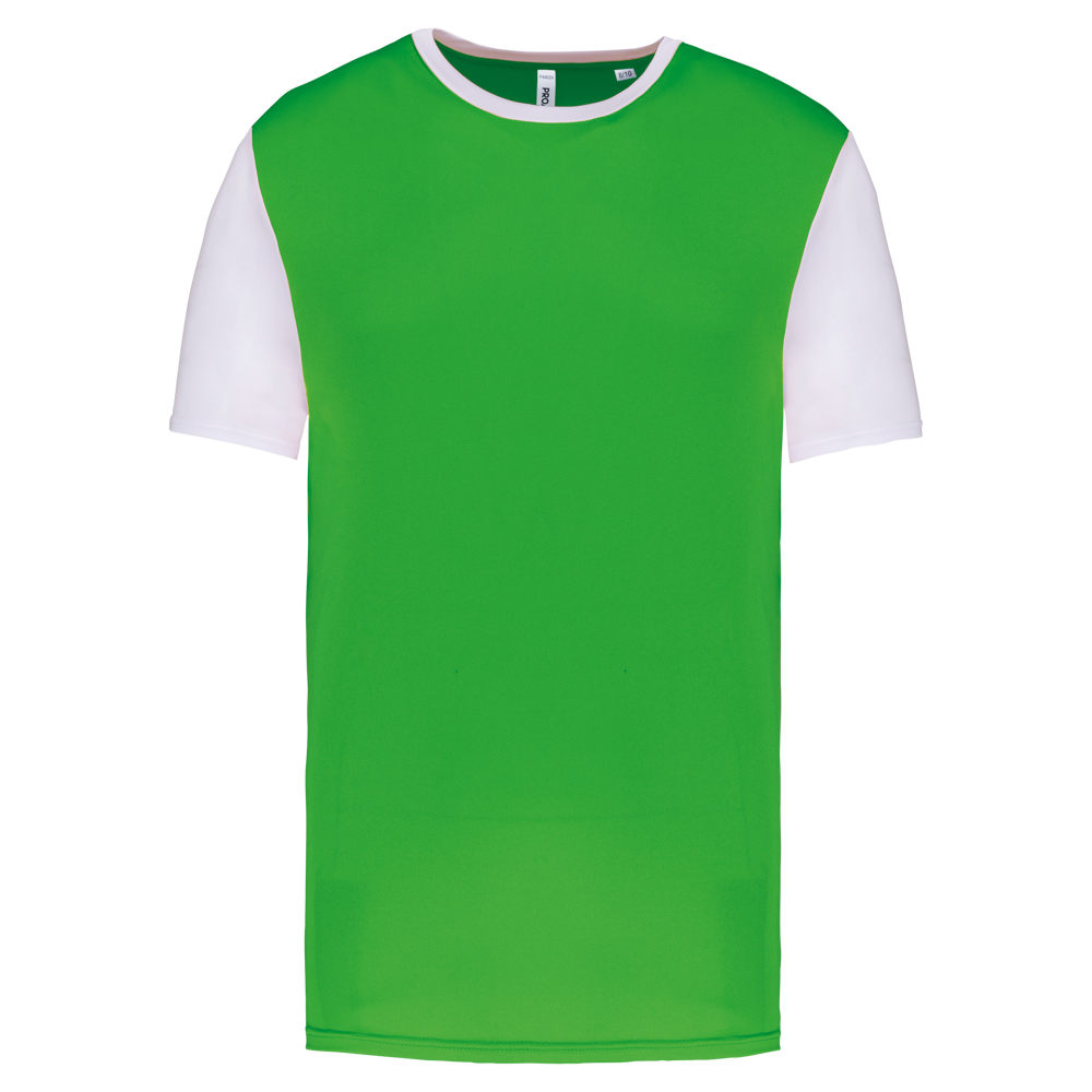 PA4024 - Zweifarbiges Kurzarmtrikot für Kinder - Green / White