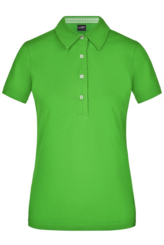 Ladies' Plain Polo - Lime-green/lime-green-white (ca. Pantone 360C
white)