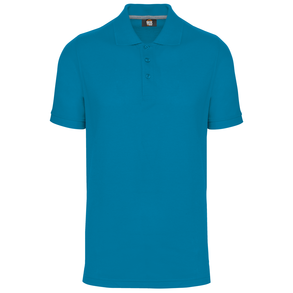 - Kurzarm-Polohemd - Tropical Blue